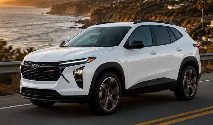Chevrolet Equinox RS branco na estrada, foto do anúncio
